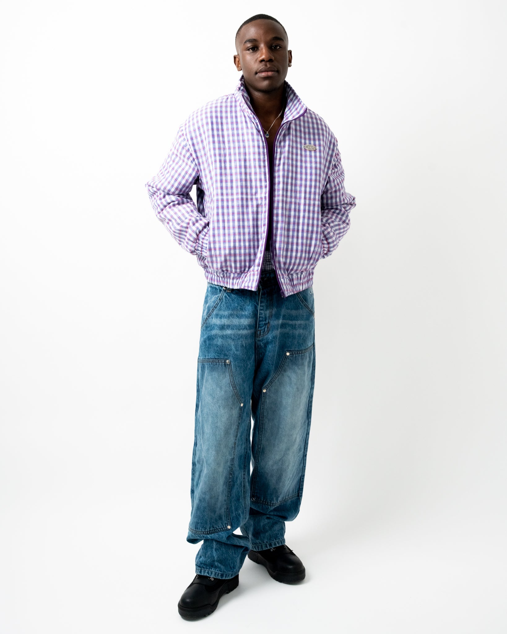 LIGHTWEIGHT QUILT GINGHAM JACKET