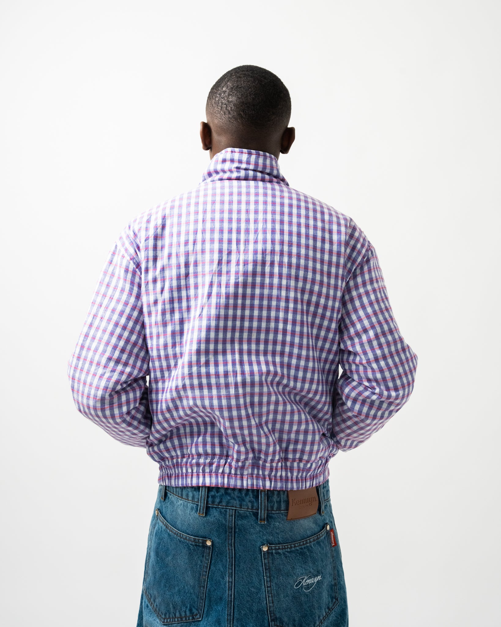 LIGHTWEIGHT QUILT GINGHAM JACKET