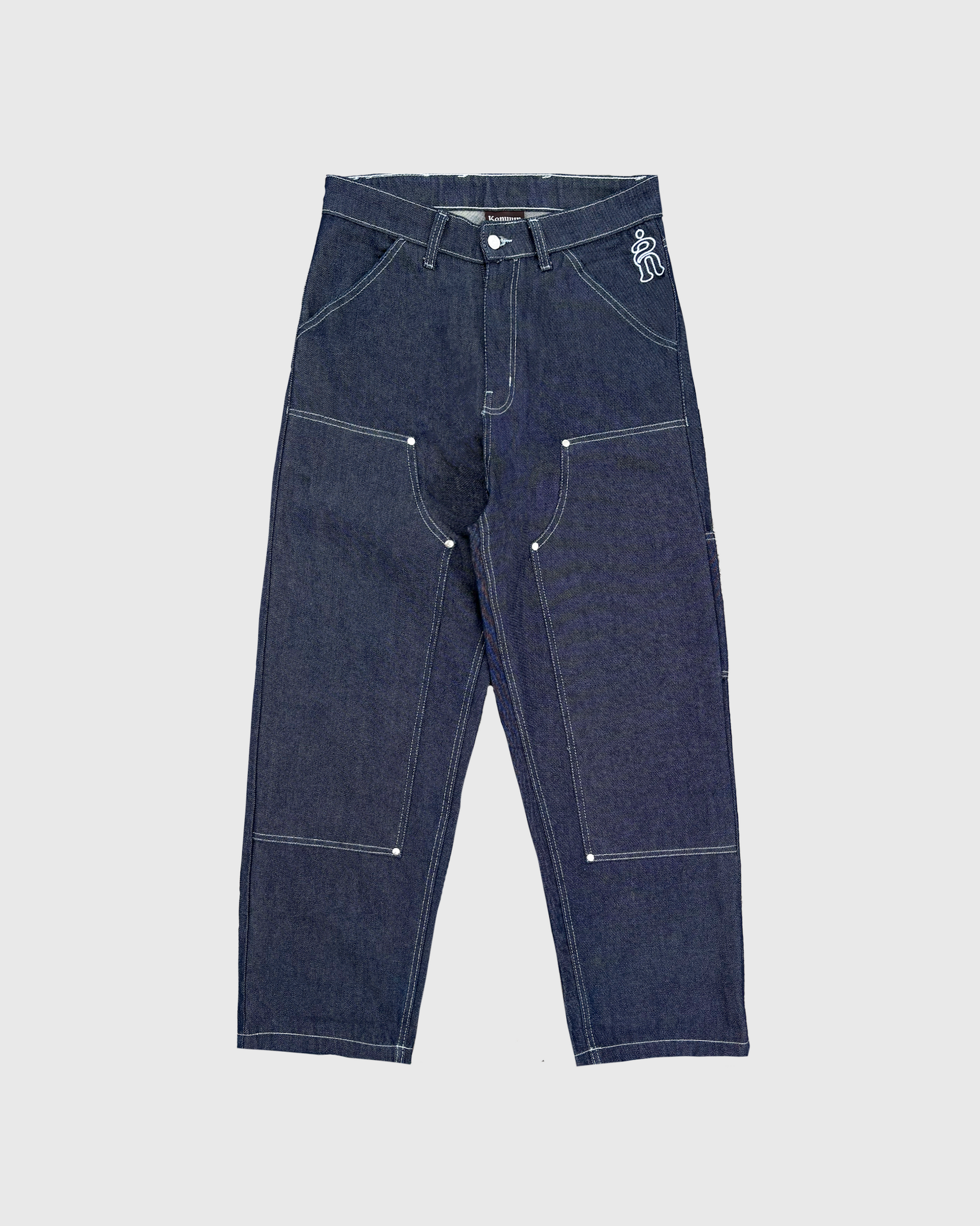 DOUBLE KNEE DENYM JEANS