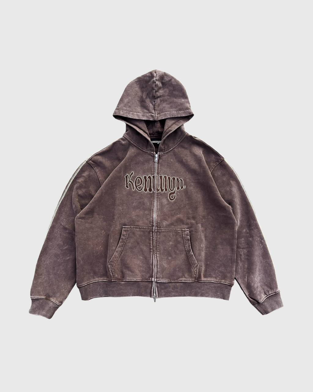 REVERSE STITCH ZIP HOODIE