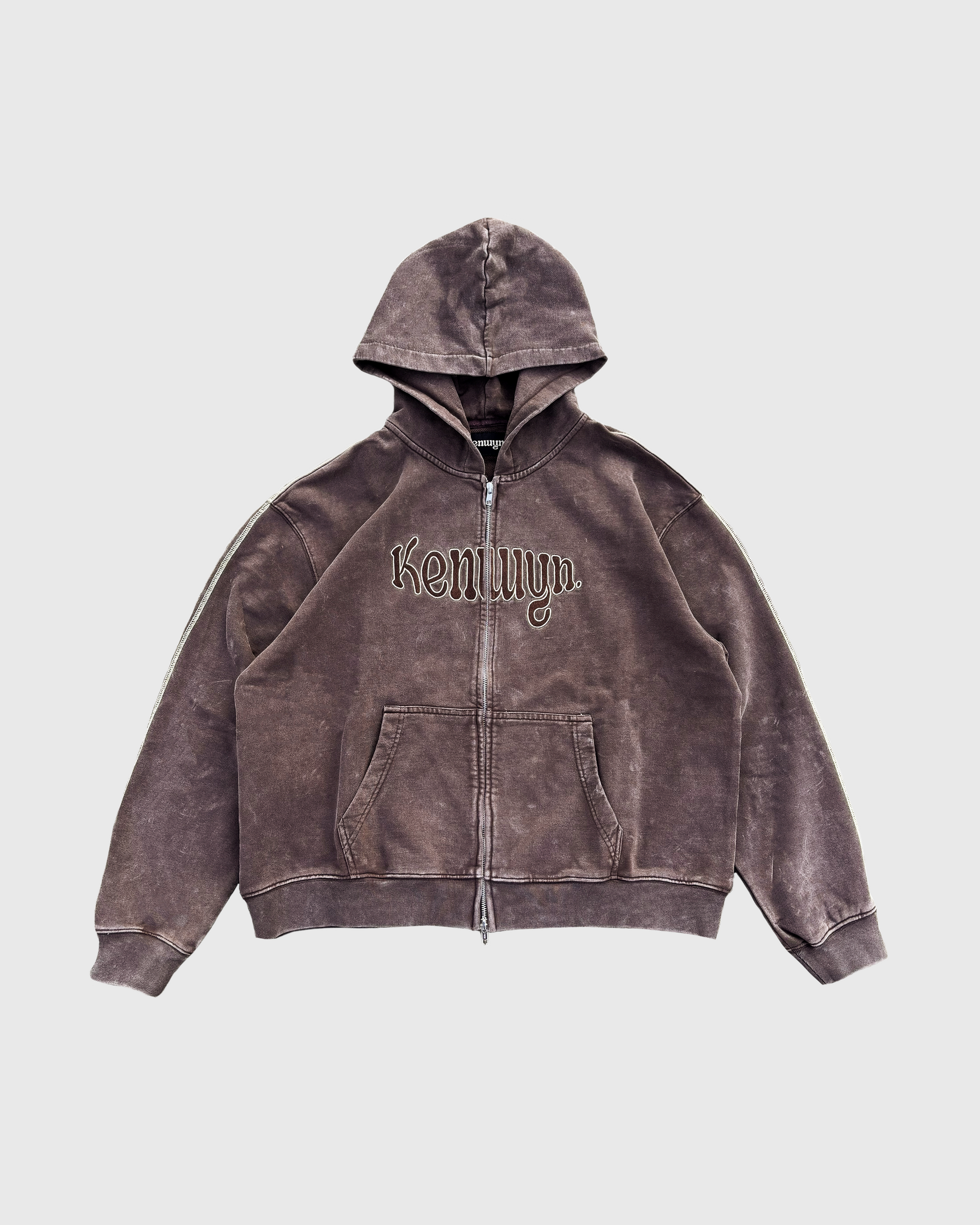 REVERSE STITCH ZIP HOODIE