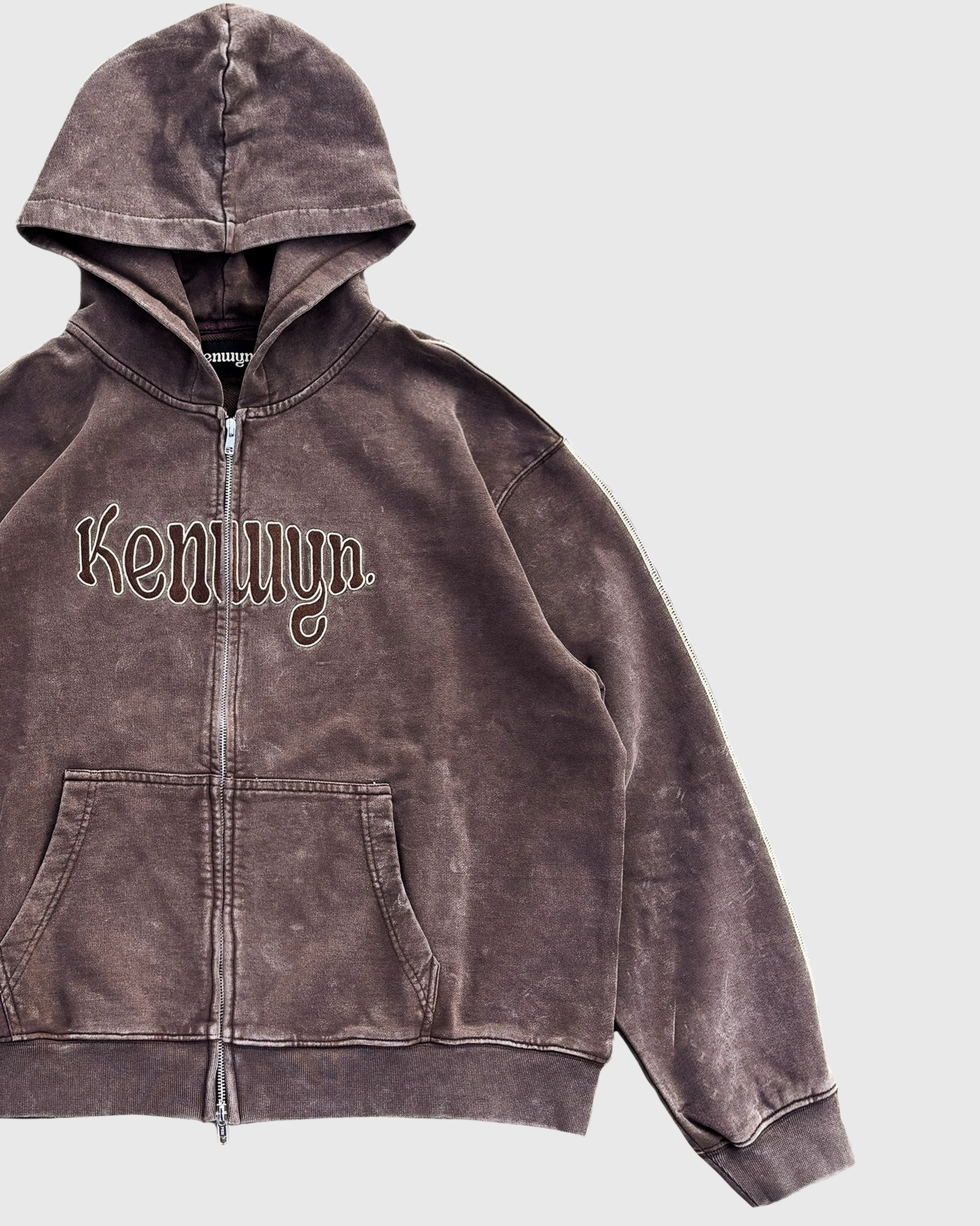 REVERSE STITCH ZIP HOODIE