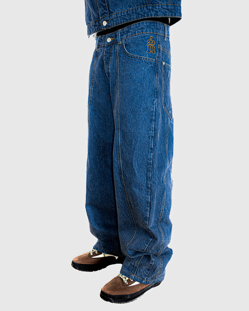 PANELLED DENYM JEANS