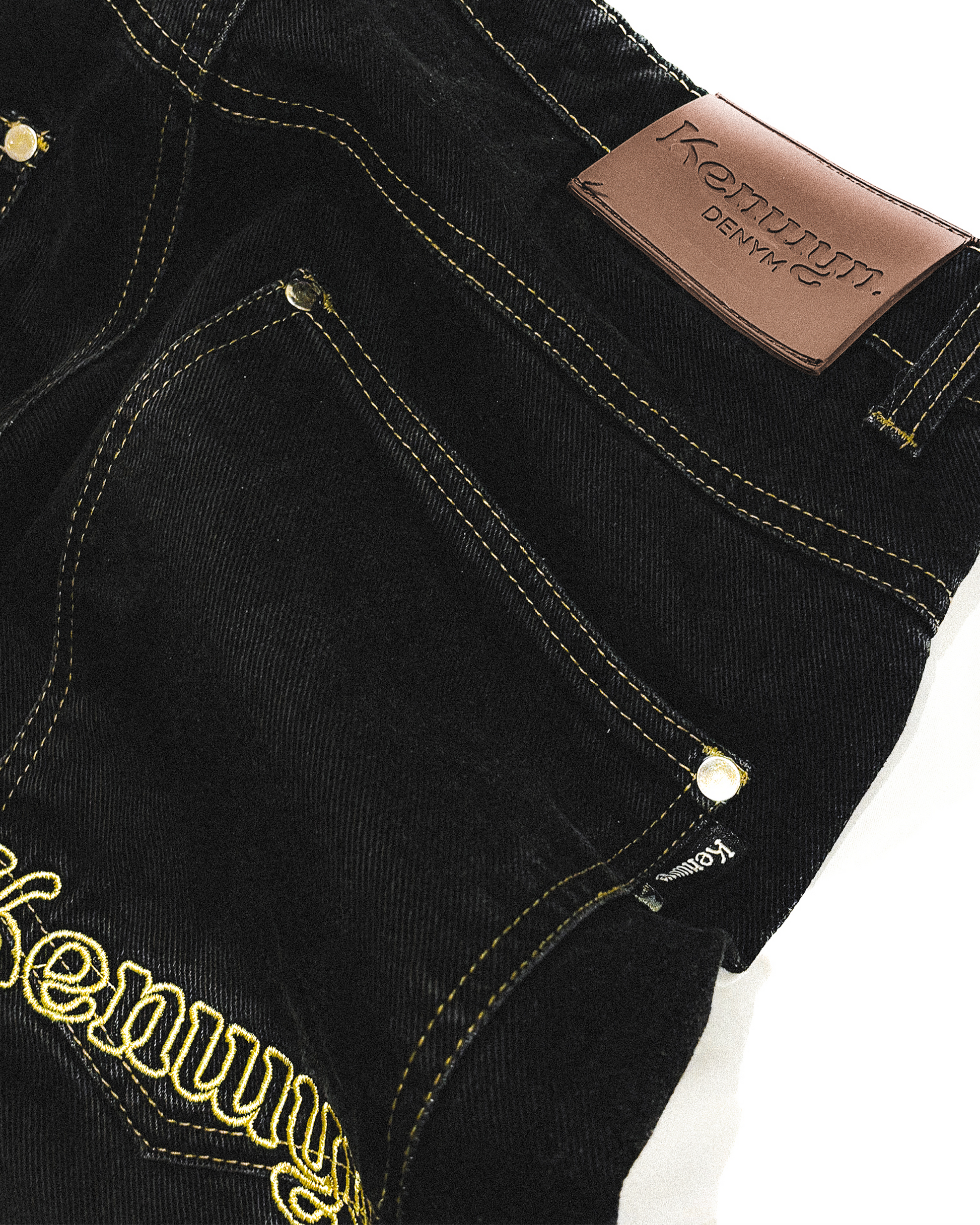 DOUBLE KNEE DENYM JEANS