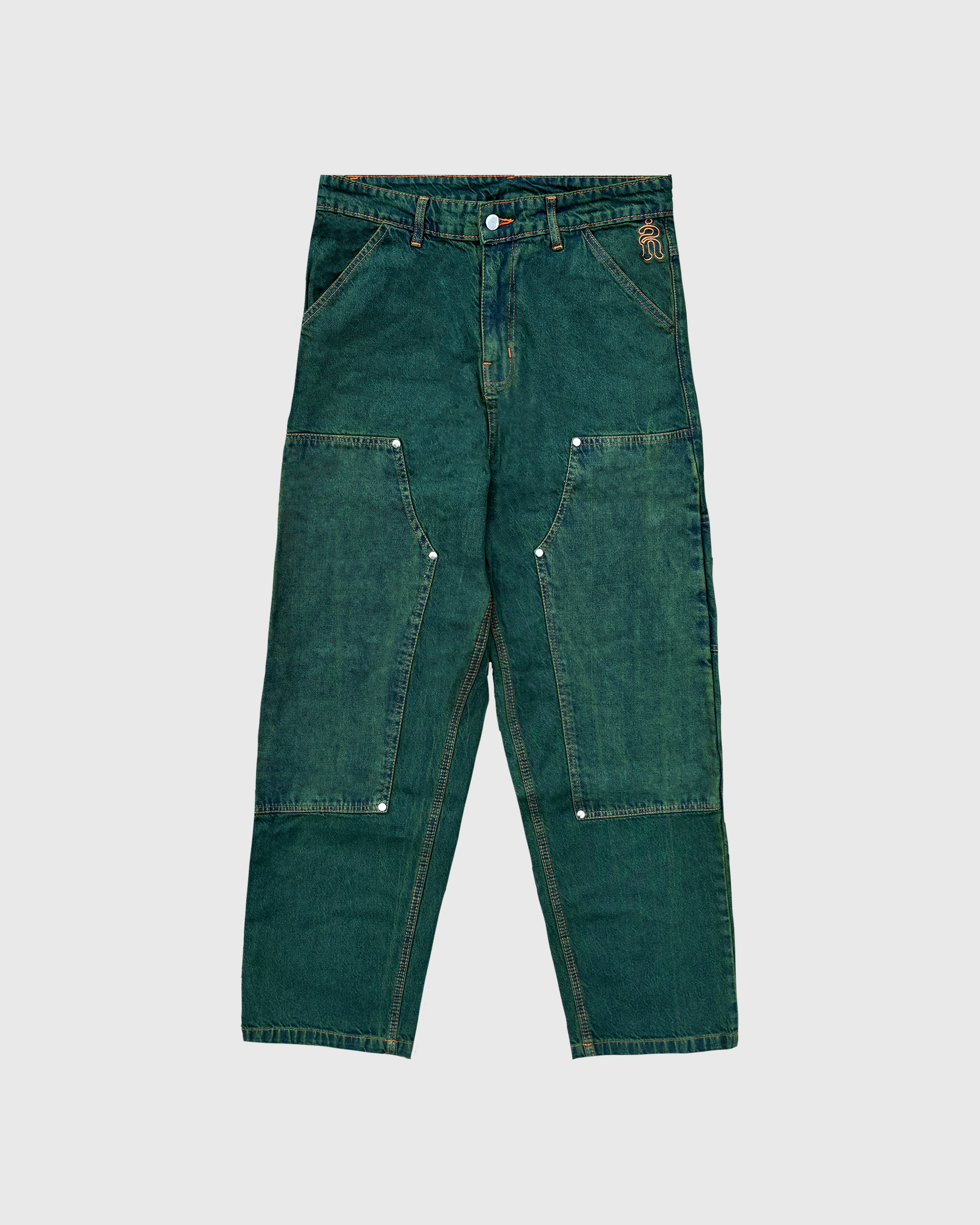 DOUBLE KNEE DENYM JEANS