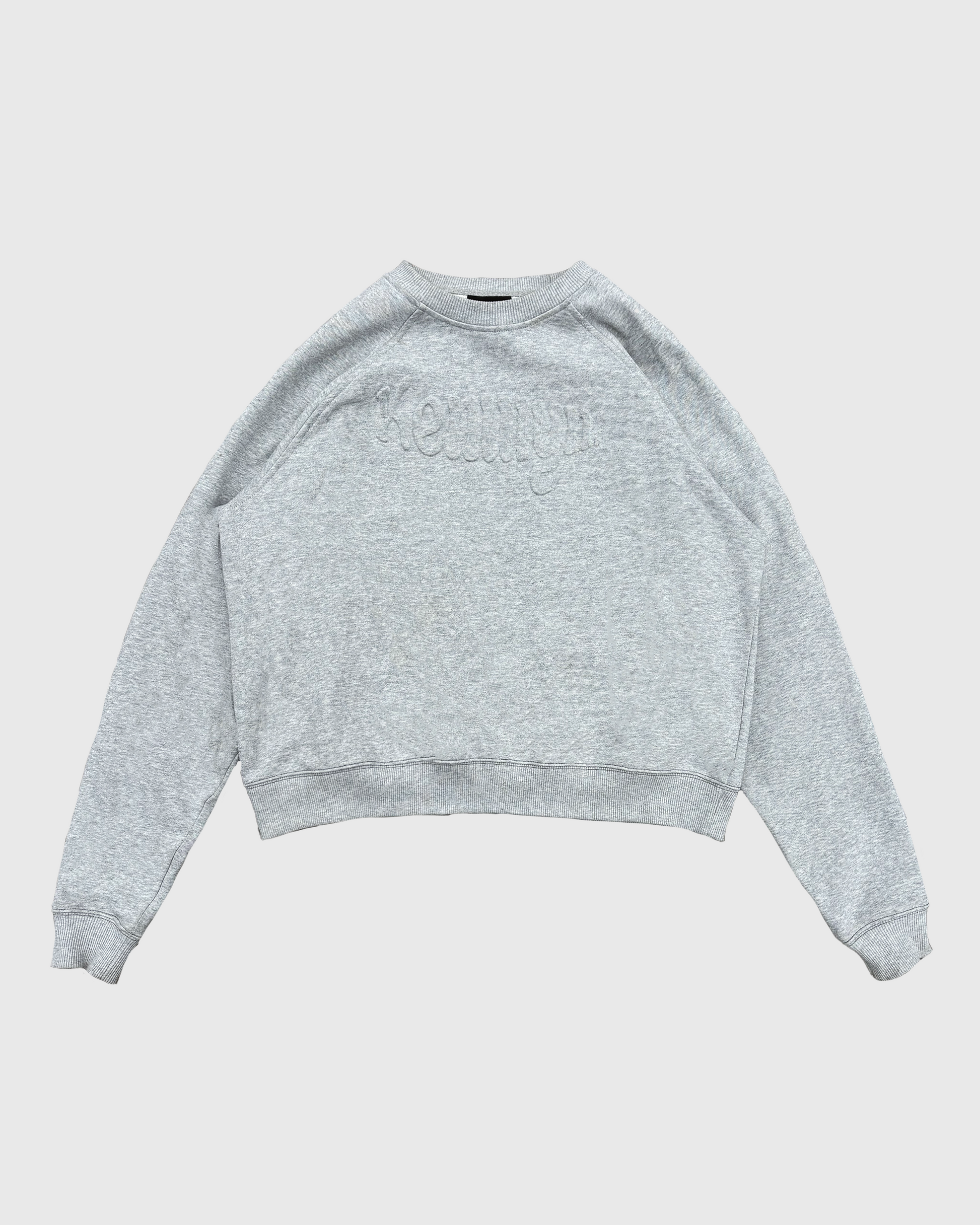 REVERSE STITCH EMBOSSED CREWNECK