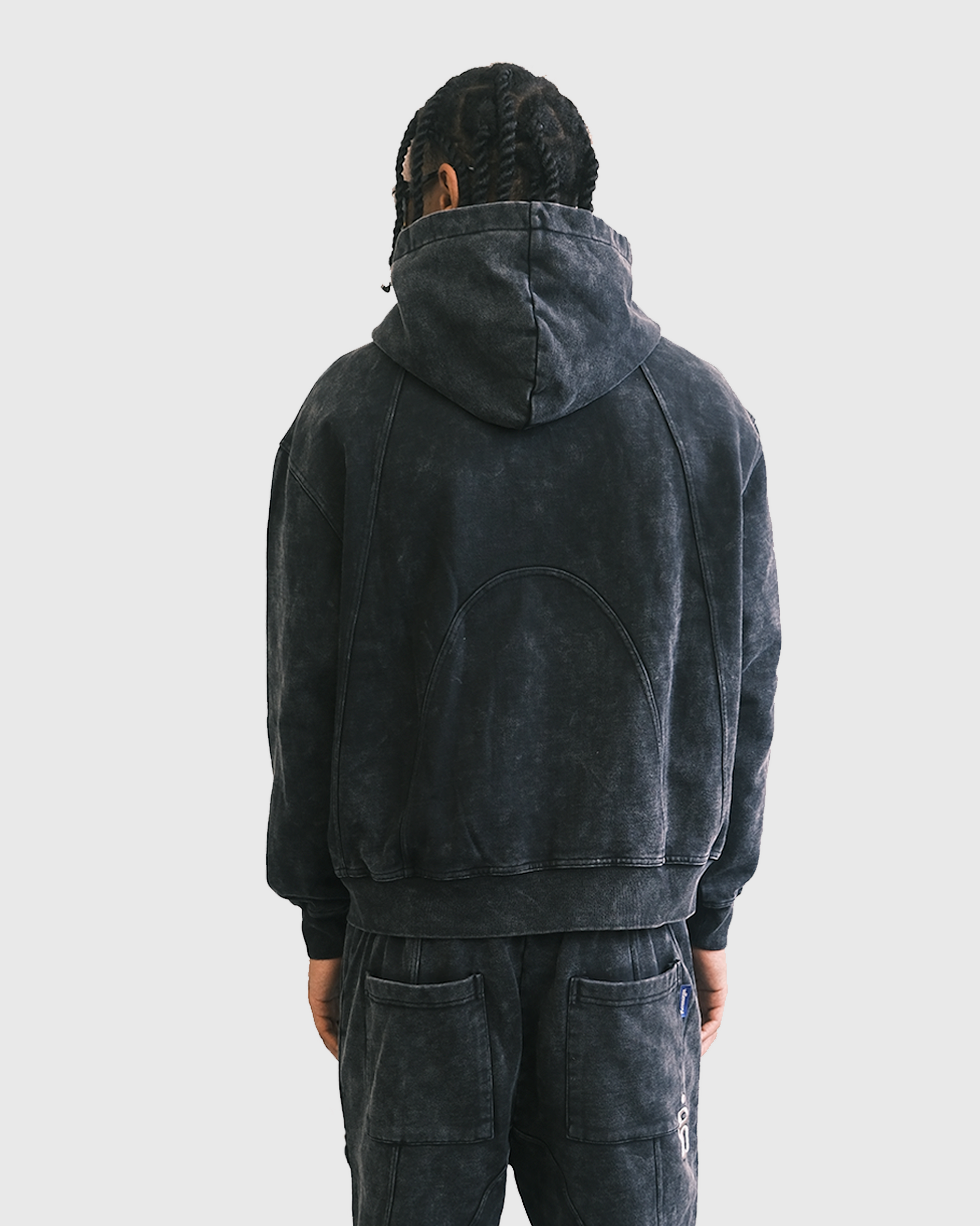 PANELLED ZIP HOODIE